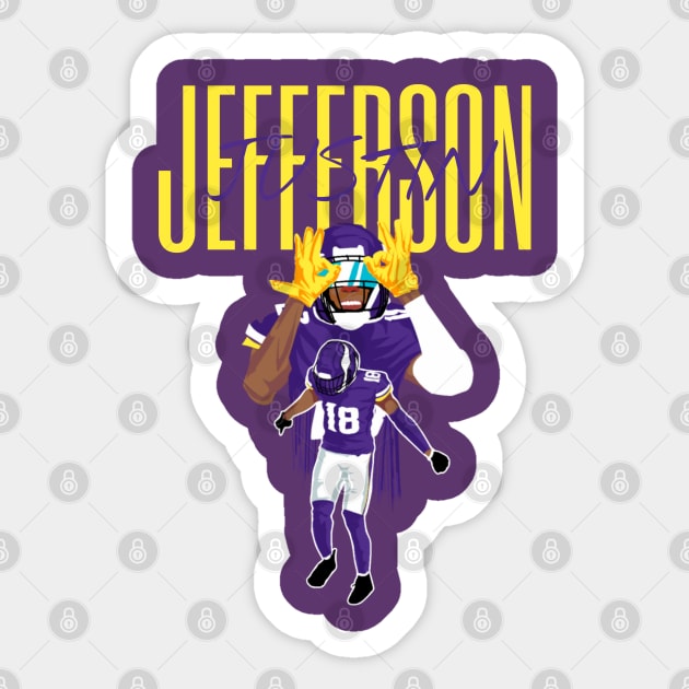 justin jefferson Sticker by Qrstore